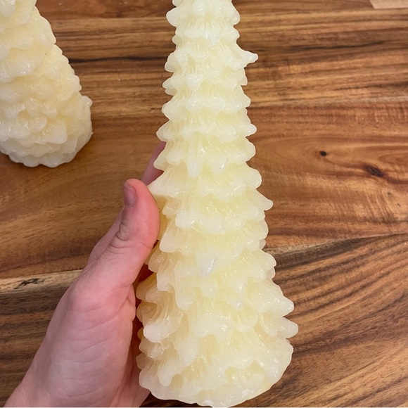 Pottery Barn White Large Christmas Tree Candle 10” Centerpiece Table Vintage. - Picture 4 of 7